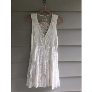 Free People White Lace Cocktail Dress